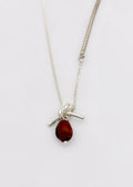 Necklace - Double mesh and flower in agent