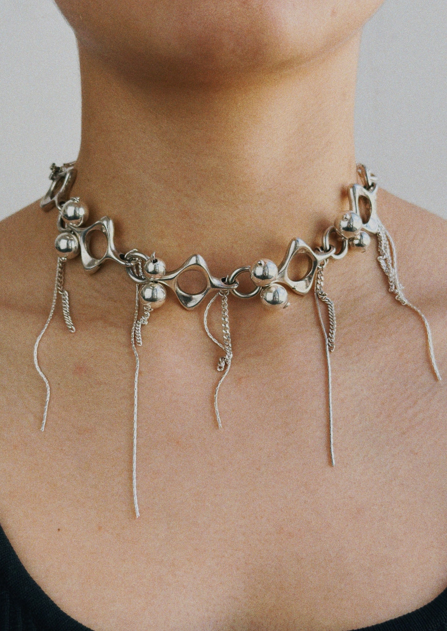 Choker - 925 silver and silver balls