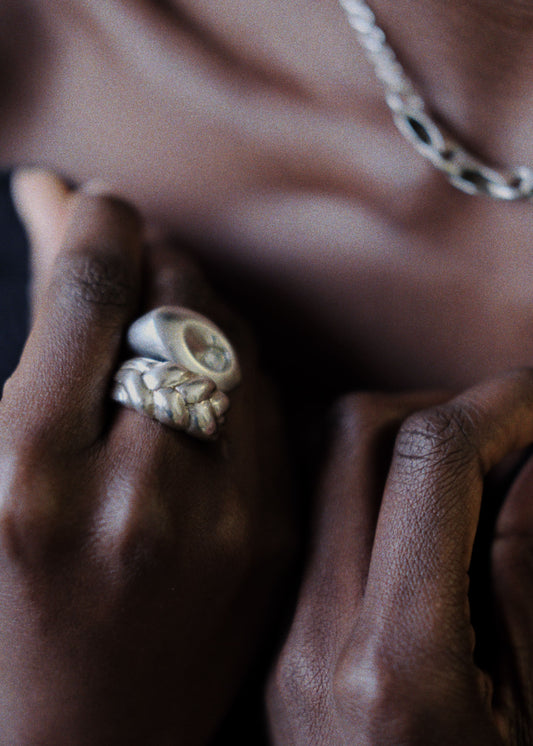 Bague - La tresse en argent