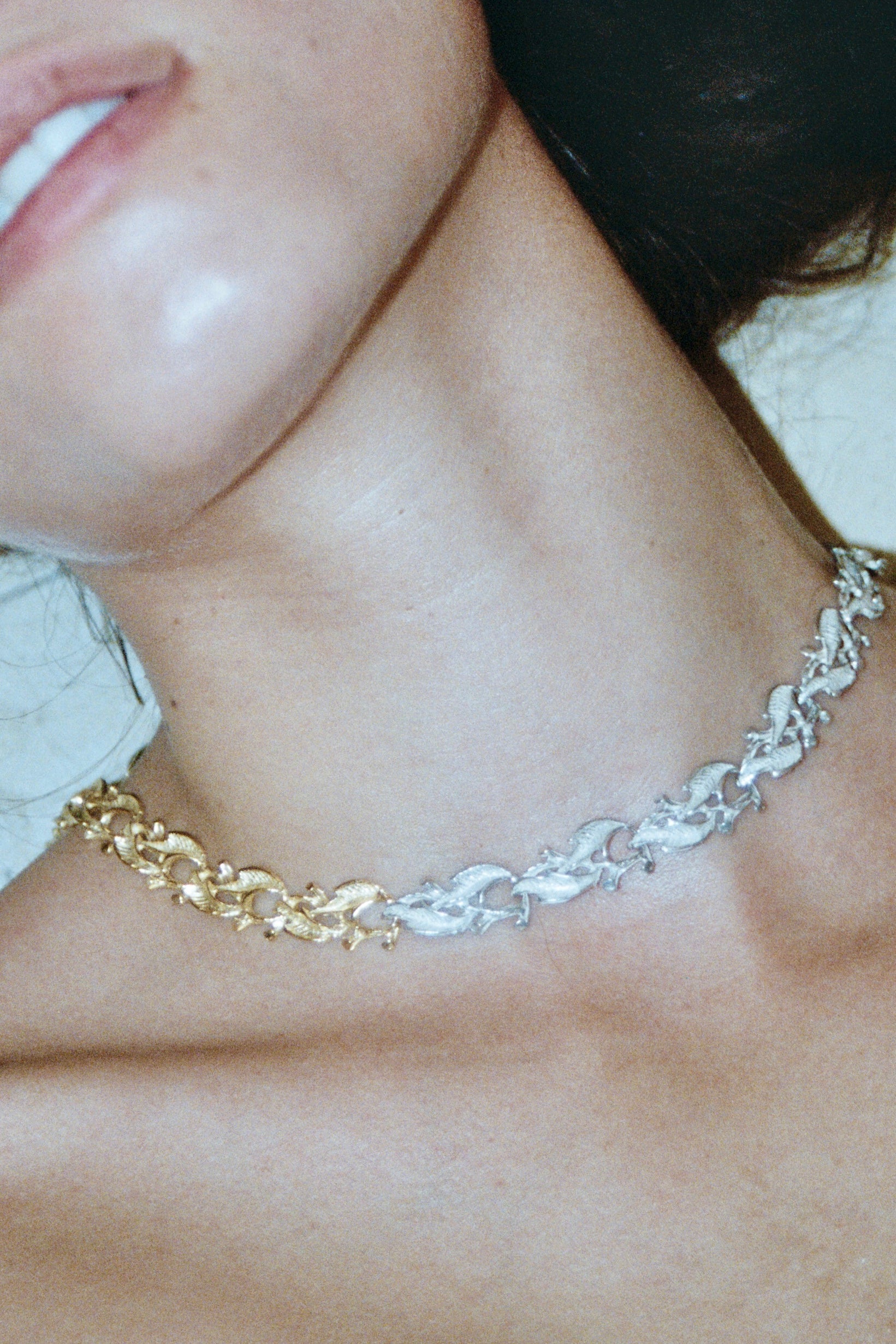 Collier - "L'écume" - argent 925 et vermeil